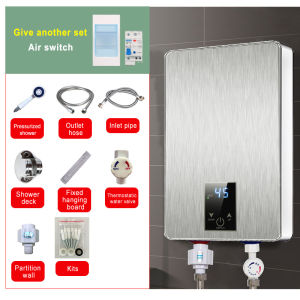 ARTHUR NEW Thermostatic Water Heater Electric LCD Touchscreen Instant Water Heater with Self-modulating Water Heater Electric 220V