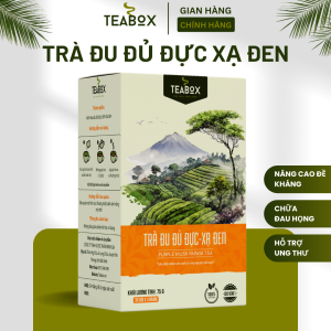 Trà Đu Đủ Đực Xạ Đen tốt cho người ung bướu ngăn ngừa ung thư| hộp 30 gói x 3g túi lọc Teabox