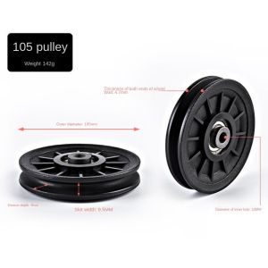 BESTOURO Bộ phận máy Cáp Bánh xe ròng rọc Đen Bộ phận thiết bị tập thể dục Vòng bi ni lông Chất lượng cao Chống mài mòn tốt Ròng rọc ni lông
