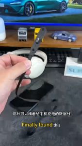 Multifunctional 240W USB-C to Type-C Fast Charging Cable w Foldable Stand Phone Holder IOS Andriod