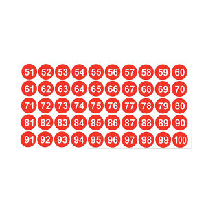 SHUNAICHI 1-50 51-100 Letter Number Sticker Self-Adhesive Waterproof Labels Number Advent Stickers Calendar Number Paper Stickers Decor