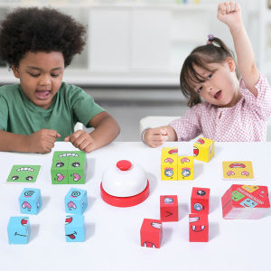 Mainan Puzzle Susun Ekspresi Muka Face Changing Rubik Family Game Keluarga Toys