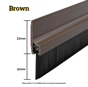 Door Bottom Seal Brush Door Seal Dust Proof Anti-Insect Safe PVC Sealing Strip  45mm Width 1M Length