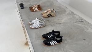 Giá khuyến mãi Feng Liya   Giày tập da thật retro giày thể thao thường ngày 2024 Giày thể thao giày chạy bộ giày sneaker đa năng có dây buộc