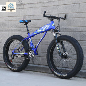 [CozyNest ] Large Wheel Bicycle Snow Bike Thick Wide Variable Speed Shock Absorption Off-Road Beach Big Tire4.0Mountain Bike for Men and Women