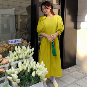 LHSunday น่ารัก🌈เดรสแขนตุ๊กตา เดรสยาวแขนตุ๊กตาแฟชั่นผู้หญิง สีสวยสดใสแขนจั๊มเอาในสาววัยใสลูกคุณสุดๆ ใส่ได้ทุกโอกาศเข้ากับทุกการแต่งตัว สายคาเฟ่ต้องไม่พลาดนะจ๊ะ🌸