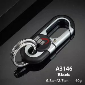Solid Color Zinc Alloy Double Ring Car Keychain – Mens Business Waist Hanging Key Chain Heavy Duty Metal 1Pc – For Motorcycle Electric Car Keys