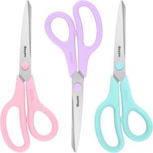 iBayam 8.5 inch heavy-duty scissors Suitable for office school crafts and sewing