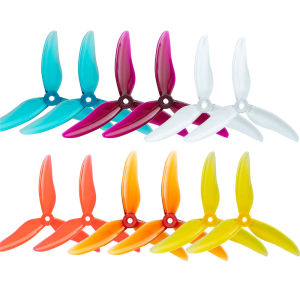 Gemfan Hurricane 51499 5-inch 3-blade 4-pair propellers for FPV Racing Drones 2207/2306. Durable and colorful propellers for air vehicles.