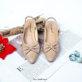 Sandal Heels Wanita Pita Tali Belakang Hak 3CM Sandal Formal Semi Formal Wanita. 
