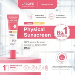 LABORE BiomeProtect Physical Sunscreen SPF 50 PA+++ | Sunscreen Wajah 10ml 30ml | UVA UVB Sensitif