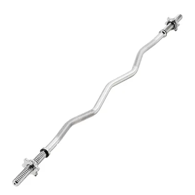 Standard Barbell straight Ez Curl Bar tricep bar and barbell clamp set