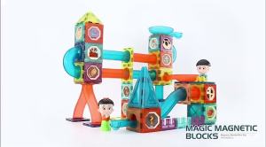 Magic Magnetic Blocks LED Colorful Window Slide Magnetic Piece Childrens Educational Toys