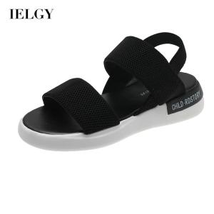 IELGY Xăng Đan Đi Biển Đế Bằng Dây Thun Thoải Mái Thường Ngày Cho Nữ