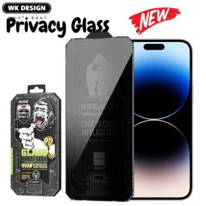 WK Kingkong WTP-067 Privacy 9D Curve Screen Protector Tempered Glass 14/14Pro/14Plus/14/13Pro Max/13 Pro