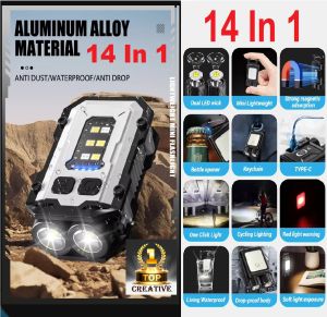 SENTER MULTIFUNGSIH 14 IN 1 Senter Gantungan Kunci SENTER KEPALA Keychain Flashlights SENTER MAGNET