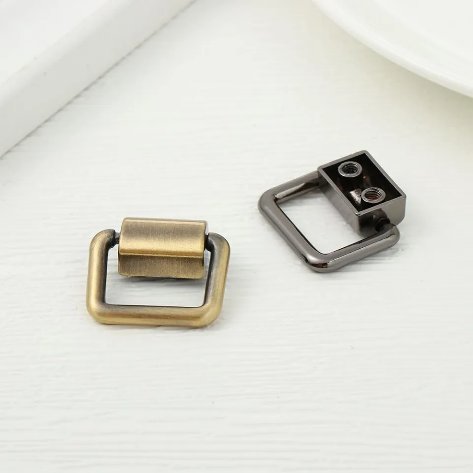 1pcs Metal Swivel Rectangle Ring Bag Side Hanger Hooks with Screws