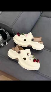 [Free Shipping] Summer Recommendation~ Sweet New EVA Thick-Soled Clogs For Women Height-Increasing Waterproof Closed-Toe Sandals Beach Shoes