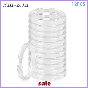 Kui-Min 12Pcs Open Curtain Rings Curtain Rings Round Rings Shower Curtain Clips For Curtains And Curtain Rods