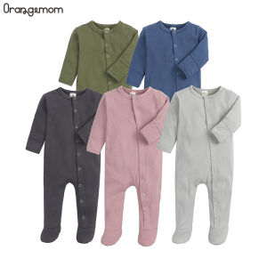 Orangemom 0-12months Baby Jumpsuit Long Sleeved Cotton Toddler Romper Simple Spring Autumn Baby Body Suit 2022 New Style Baby Body Suit1pcs