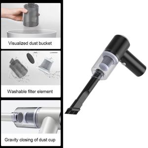 CLICK TO BUY Vacuum Cleaner Wireless Portable Mini - Vakuum Penghisap Debu Mobil Meja Rumah Dapat Dicas RANDOM