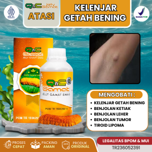 QnC Jelly Gamat - Obat Untuk Benjolan Kelenjar Getah Bening Obat Benjolan Di Ketiak Obat Benjolan Di Leher Obat Benjolan Di Tangan Obat Benjolan Tumor Obat Penghilang Tiroid Lipoma Untuk Anak Dan Dewasa Ekstrak Teripang Emas Asli 100% Original