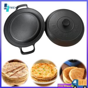 【Clearance sale processing】 Pre-Seasoned Cast Iron Skillet with Dual Handles Durable Non-Stick Pan for Gas Stove 12-inch Black
