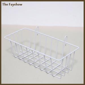 [The Fayshow] Metal Decorative Storage Basket DIY Iron Grid Flower Pot Hanging Shelf Wall Art Mounted Frame Mesh Display Rack Home Decoration