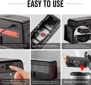 Upgraded Extra Large Electronic Rat Zapper That Kill Instantly Ultra Power 7000V Electric Mouse Trap Killer for Mouse Rat Vole and Chipmunk (Powered by Battery or AC Adapter)