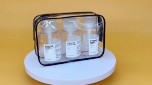 3IN1 Cosmetic Pouch Make Up Organizer Transparent Travel Organizer Toiletry Wash Bag Hygiene Kit