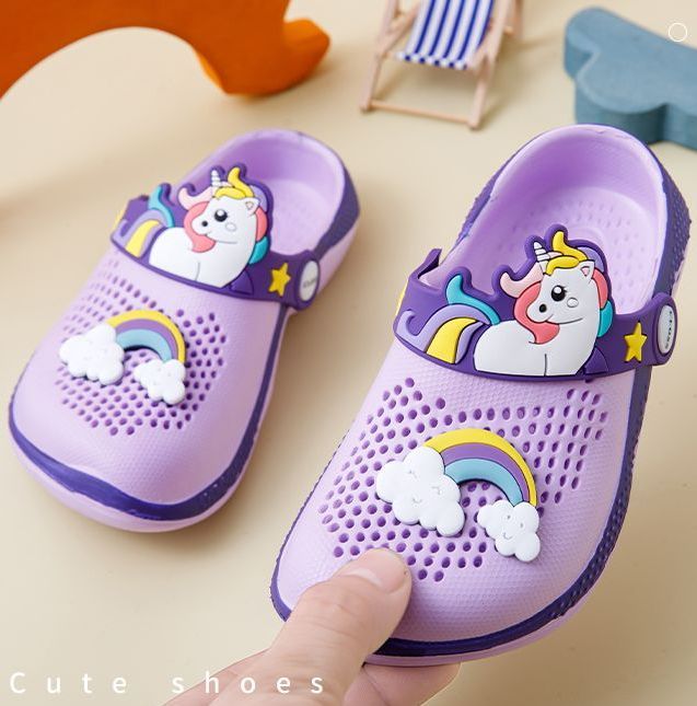 Cartoon Unicorn Girls Size Flip Flops POPX Summer Clogs Sandals