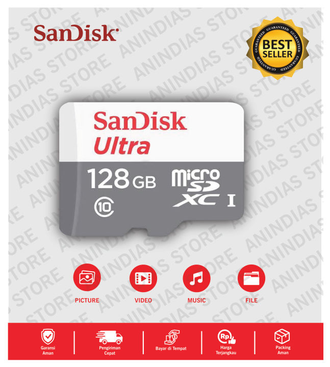 TERMURAH !! Memory Card SanDisk Ultra 128GB 64GB 32GB 16GB