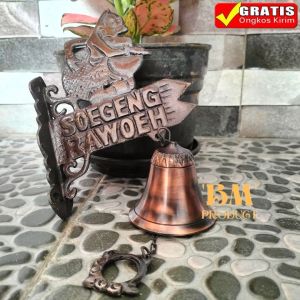 Bel Pintu Rumah Lonceng Pintu Kuningan Motif Semar Soegeng Rawoeh Bel Lonceng Kuningan