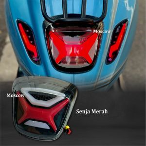 Stoplamp Lampu Belakang LED Model X Vespa Sprint Primavera 2V 3V IGet Taillamp X series STOP LAMP Xseries Vespa sprint primavera 150 TAIL LIGHT LAMPU STOP BELAKANG MOTOR VESPA MATIC ORIGINAL MOSCOW MODEL X Stoplamp Running X Smoke Vespa Sprint Primavera