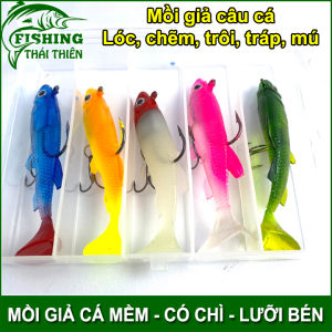 [HCM]Mồi giả câu biển câu sông cá mềm T-Tail có chì lưỡi bén câu cá lóc trôi chẽm mú vược