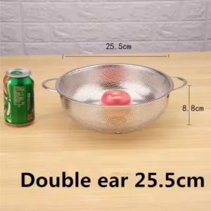 Stainless Steel Double Ears Colander Strainer Big Strainer Salaan