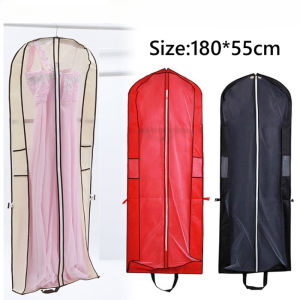 【Fast Delivery】180cm Dual-purpose Foldable Wedding Dress Dust Cover Gown Protective Cover Clothes Storage Bag
