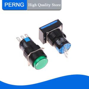 [PERNG] Tehe 16MM LA16Y J F-11 AB6-MR Round Rectangle Self-Reset Push Button Switches Power Switch 1NO1NC