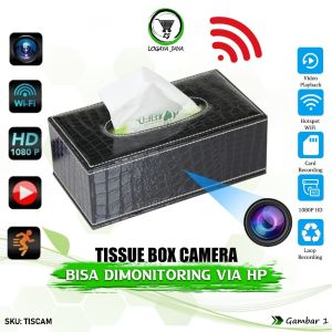 Spy Camera CCTV Tissue Box Kotak Tempat Tisu Kamera Pengintai Keamanan Rumah Home Security Cam APP Monitoring Jarak Jauh Resolusi Full HD 1080P Motion Detection Hidden Spycam Pengawas Mata mata Rahasia Tersembunyi