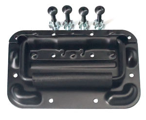 มือจับ มือจับสปริงเบ้าลอย ชุบดำ รุ่นไม่เจาะไม้ +น๊อตดำ+tnut M5 อุปกรณ์แร็ค น๊อตลำโพงบูลทูธ อุปกรณ์ตู้ลำโพง ประกอบลำโพง งาน DIY ลำโพงบูลทูธ