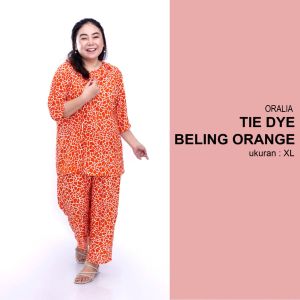 One Set Bigsize /Tie Dye Beling Kuning/ Setelan Celana Panjang / Setelan Jumbo / Tie Die Big Size / Tie Dye Jumbo