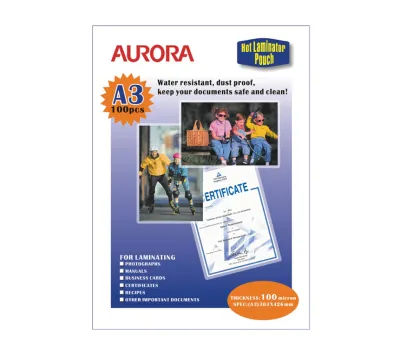 Aurora Laminating Pouch 100 Micron (100 pcs/box)