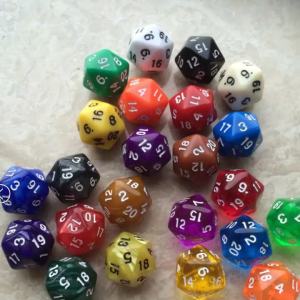 LZD 20 Surface Dice Twenty Sides Multi-Sided Digital Dice Dungeons and Dragons Indicator Life Count Running Group