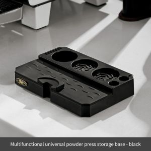 BINCOO Coffee Tamper Set 2-in-1 Powder Press Hammer Powder Dispenser Powder Dispenser Set Coffee Press Powder Storage Base Coffee Utensils Set 51MM/58MM