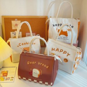 LYMEDIA Portable Thermal Lunch Bags Large Cartoon Food Storage Bags Cute Multi-Purpose Lunch Box Women Girl Kids