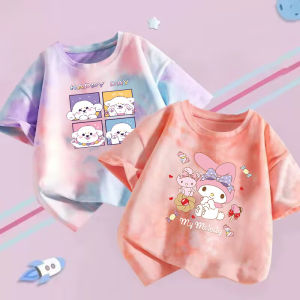 ฤดูร้อนใหม่เสื้อยืดเด็กท็อปส์ซูทุกการแข่งขันและน่ารักการ์ตูนมัดย้อมคอกลมชายและหญิงทารกทันสมัยและต่างประเทศ