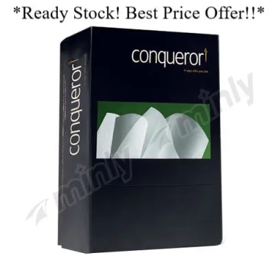 [Ready Stock] Conqueror Paper 100gsm Laid A4 All colors (500pcs/ream)