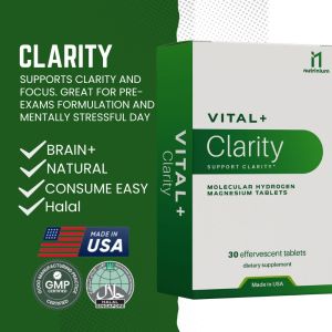 Improves Cognitive Functioning | Vital+ Clarity Molecular Hydrogen Water (30 Days Effervescence)