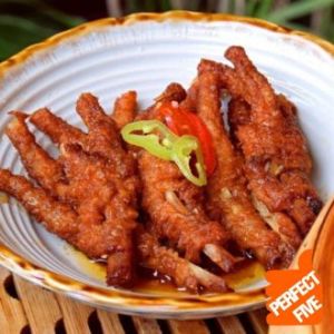 Perfect Five Unseasoned Deep Fried Chicken Feet五佳 炸鸡脚 (1 kg) Min 2 Pkt Handmade / Frozen