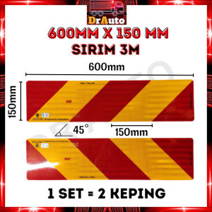 3M Reflective Sticker with SIRIM Lorry Sticker JPJ PUSPAKOM YELLOW/RED Sticker KPL Diamond Grade Reflector Stiker Lori